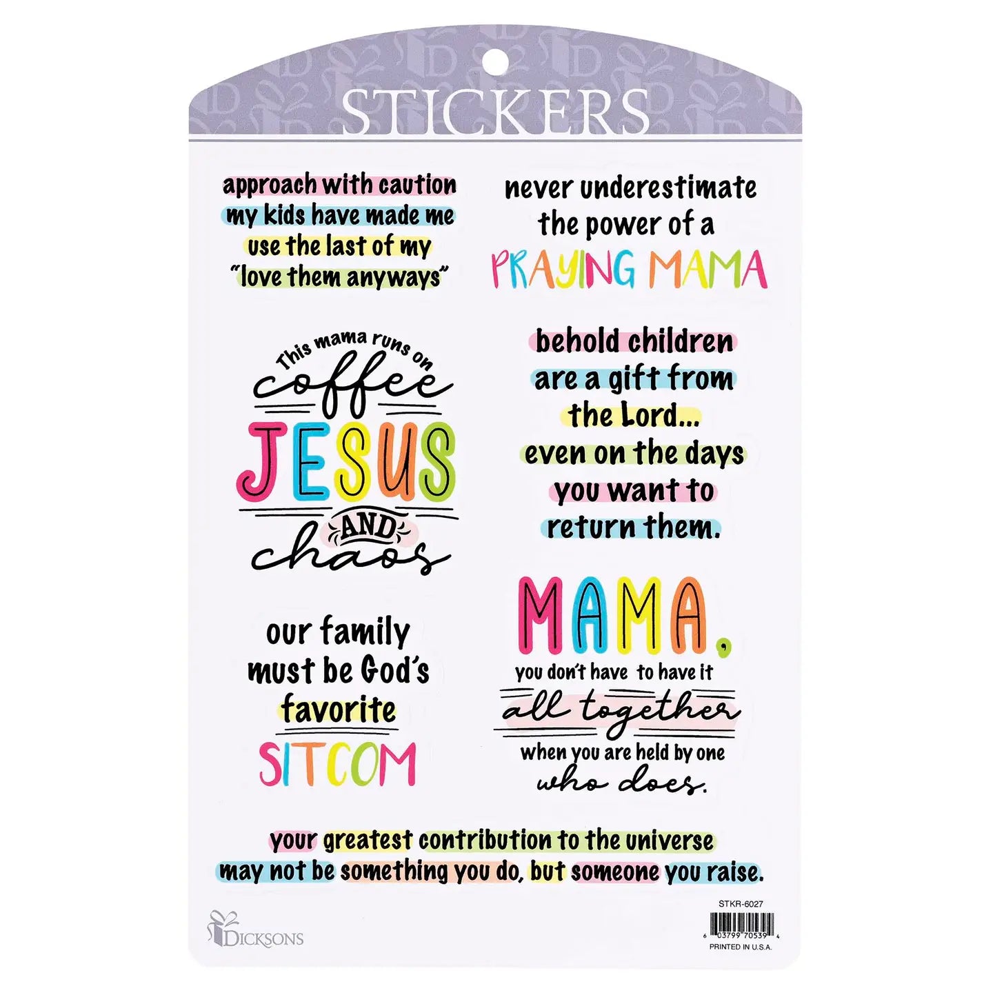 Mama Coffee Family Sticker Collection