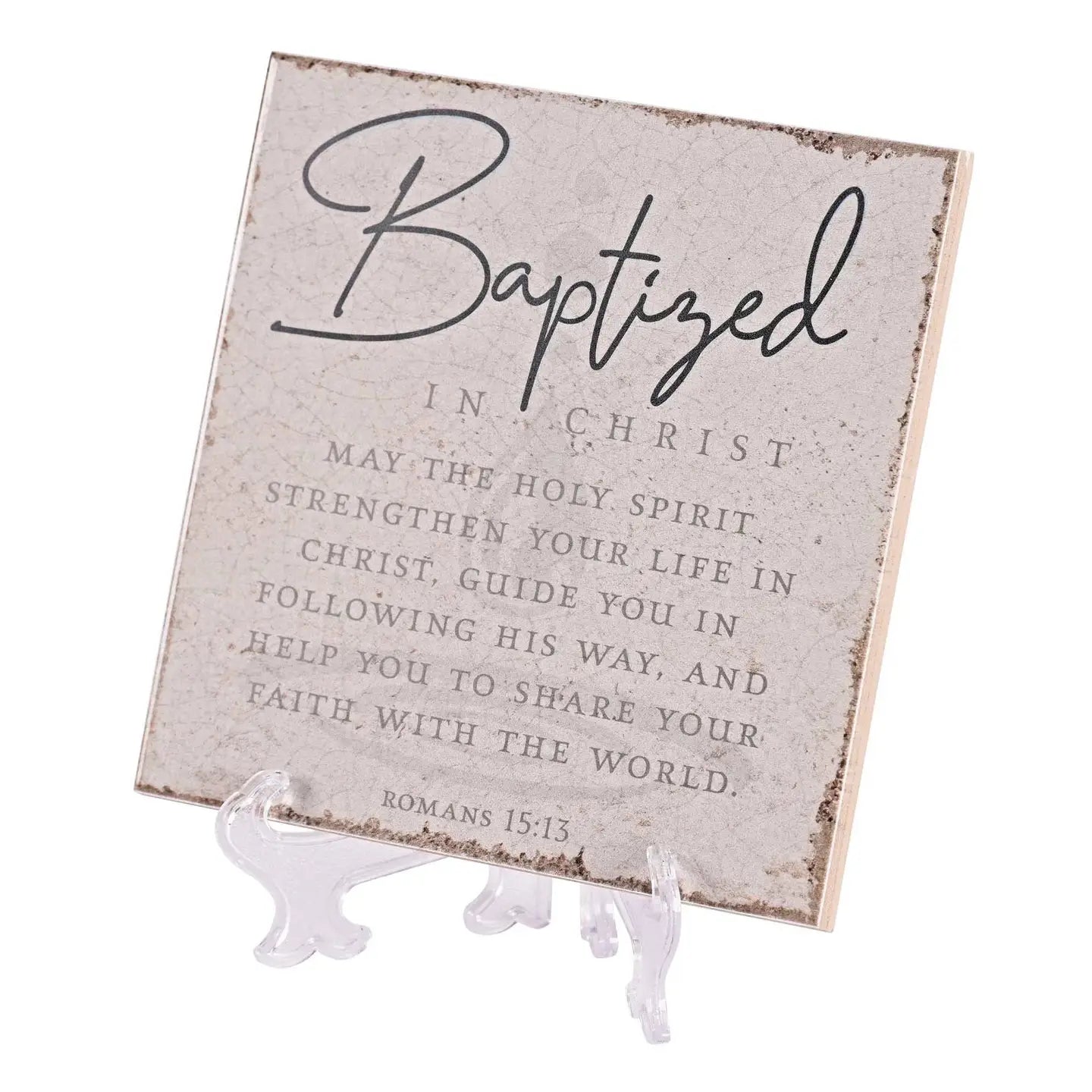 Tabletop Tile Baptized in Christ 6x6