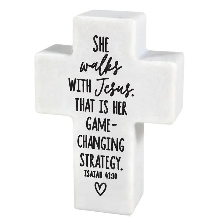 Mini Inspire Cross She Walks Boldly