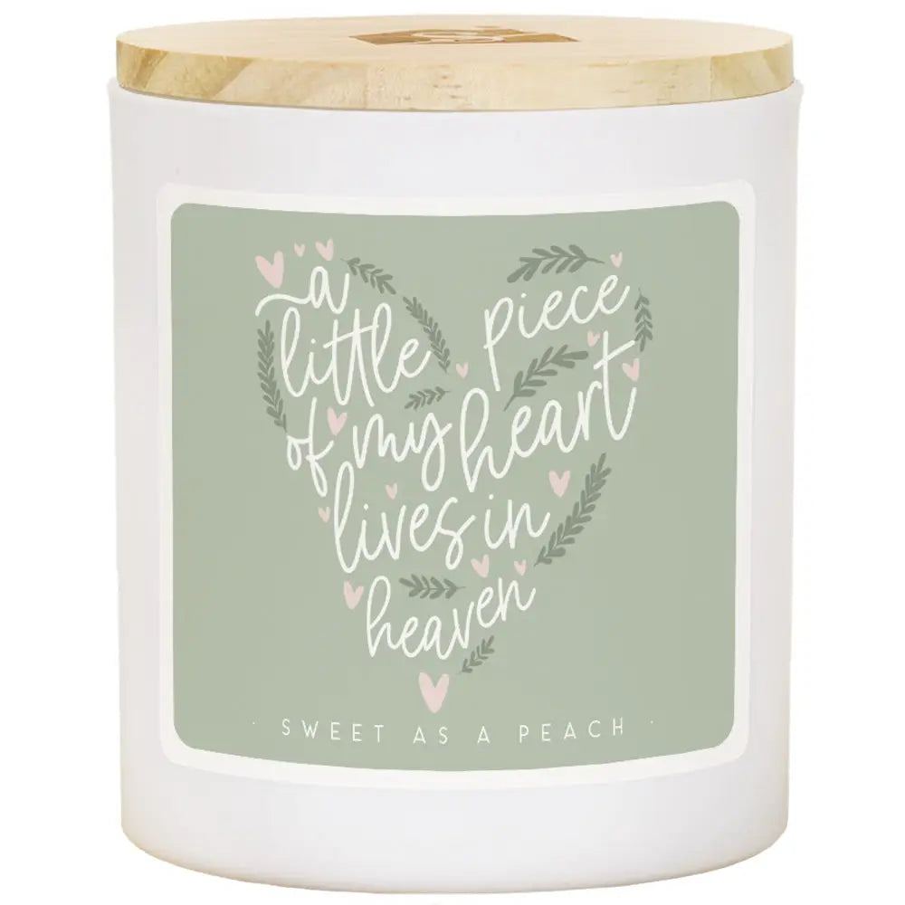 Little Piece Heart Green - Peach - Candles