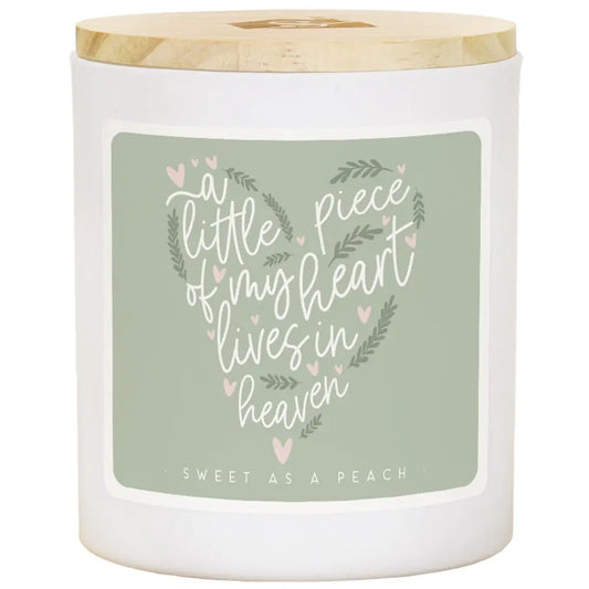 Little Piece Heart Green - Peach - Candles