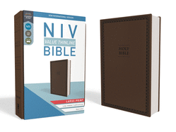 NIV, Value Thinline Bible, Large Print, Imitation Leather, Brown (Special) - Large Print