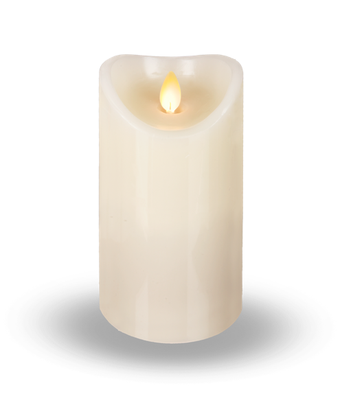Ivory LED Wax Pillar Candle