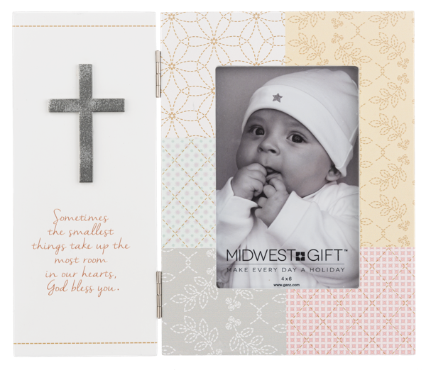 Hinged Religious Baby 4"x6" Frame