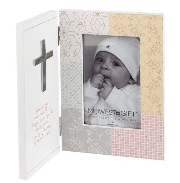 Hinged Religious Baby 4"x6" Frame