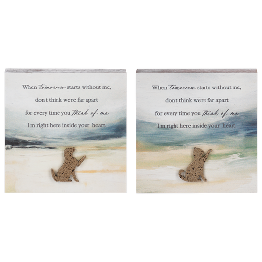 Bereavement Watercolor Pet Message Art Blocks, sold separately