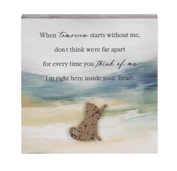 Bereavement Watercolor Pet Message Art Blocks, sold separately