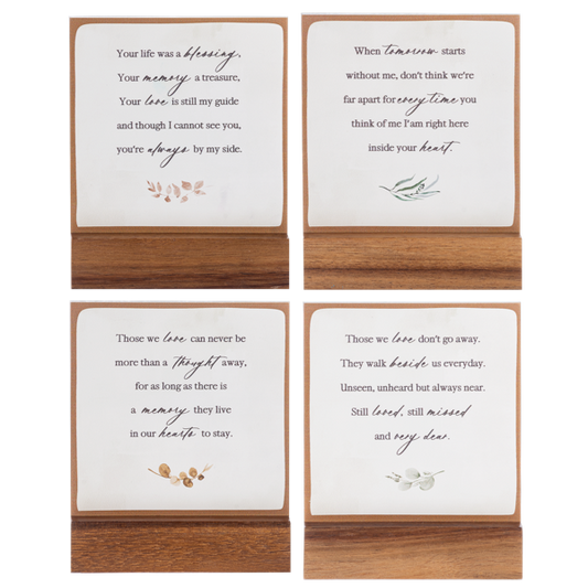 Bereavement Message Tabletop Plaques, sold separately