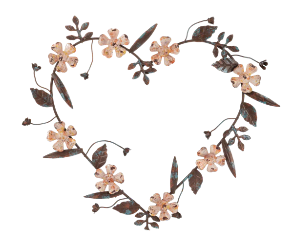 Heart Iron Floral Wreath