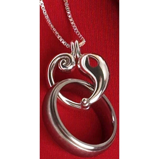 Reunion Heart Necklace Silver Plate