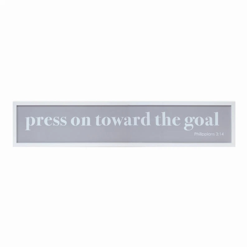 Press On Toward The Goal Plaque, 47.25"L x 9.75"H