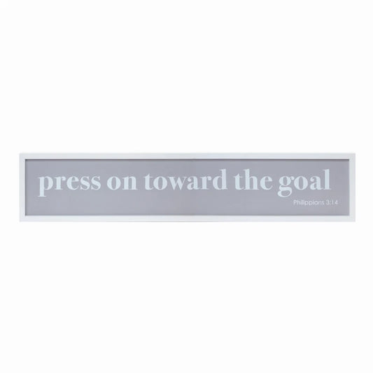 Press On Toward The Goal Plaque, 47.25"L x 9.75"H