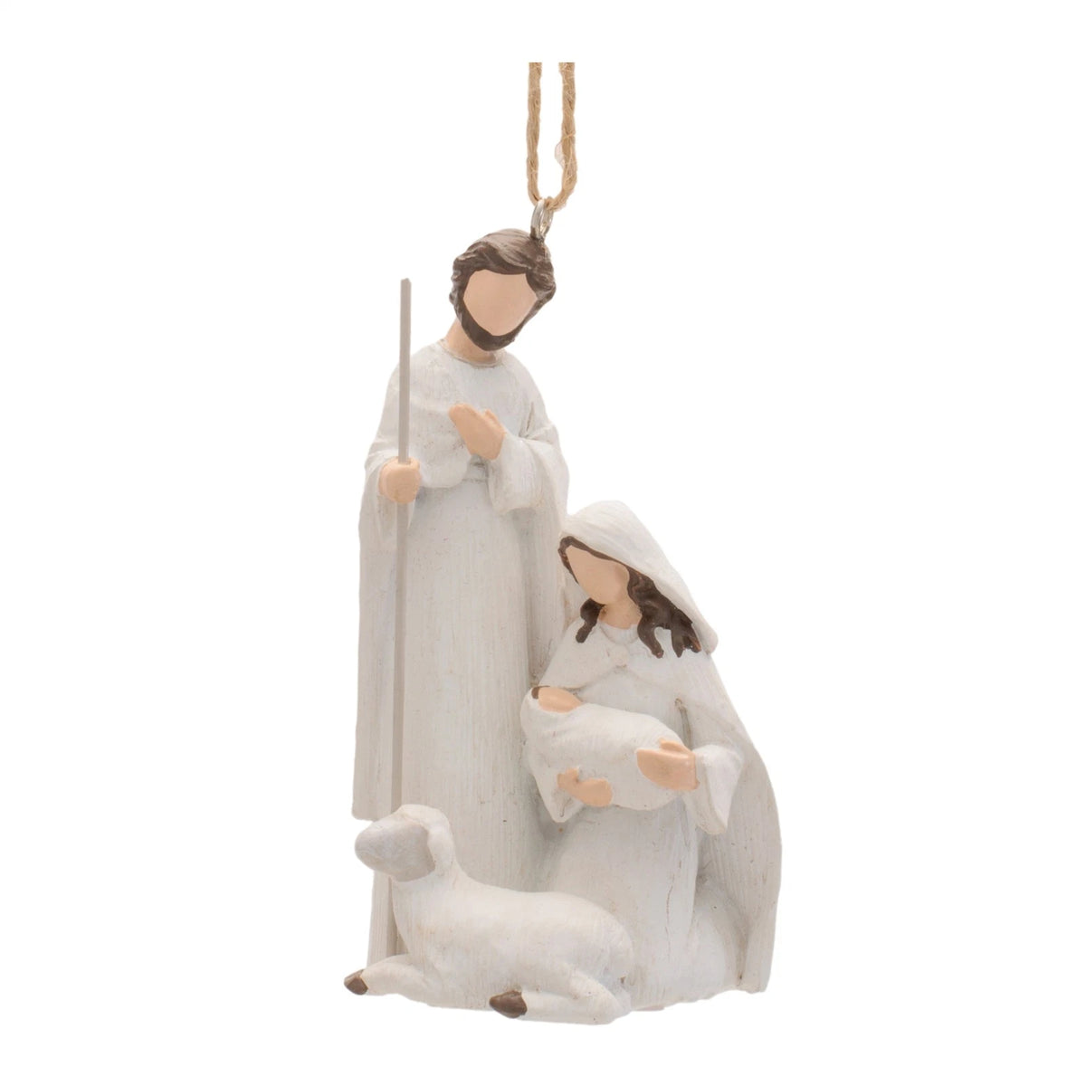 Holy Family Ornament 4"H Resin