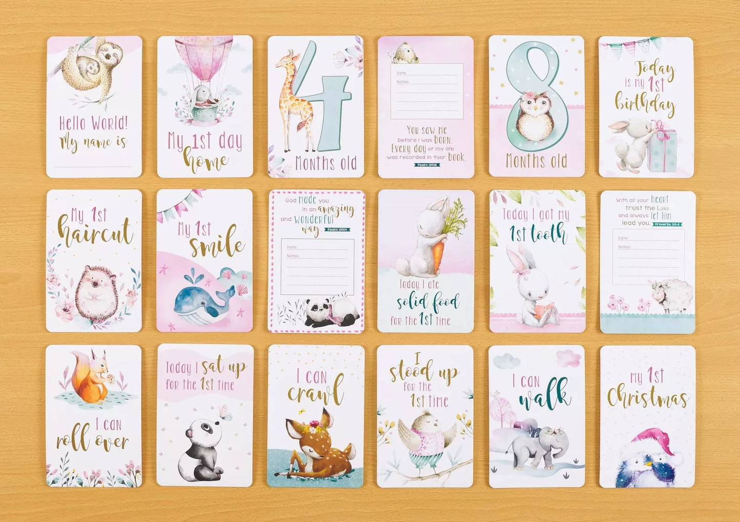 My Baby Girl's Milestone Cards