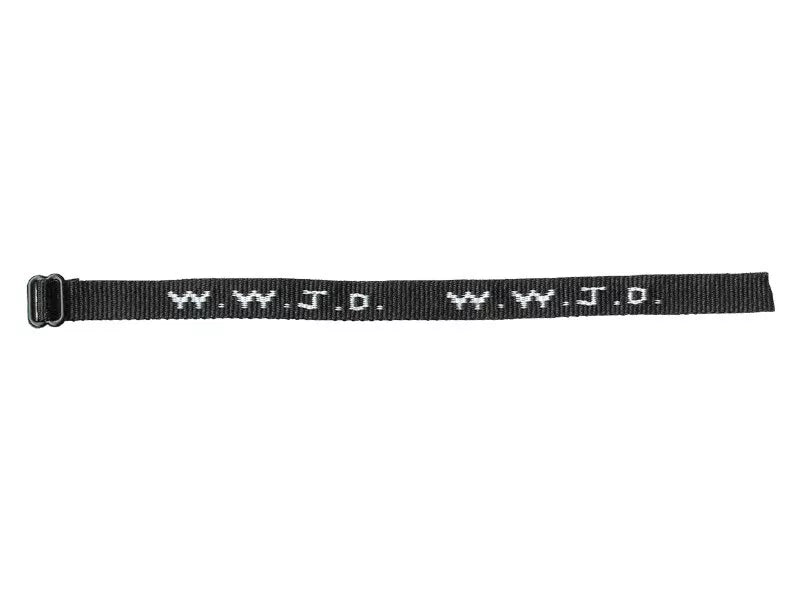 WWJD Bracelet Woven, Black