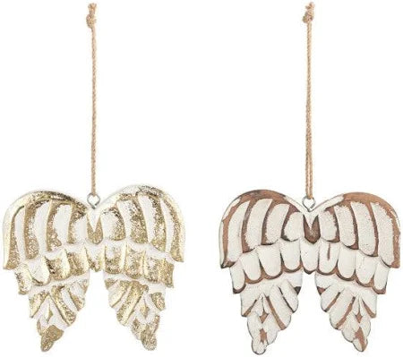 Wood Angel Wing Ornament