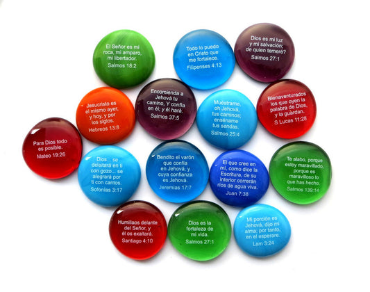 Assorted Scripture Stones in Spanish