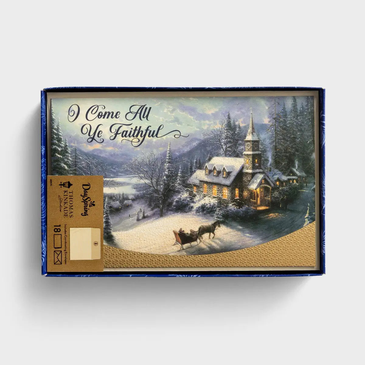 Thomas Kinkade - O Come All Ye Faithful - 18 Christmas Boxed Cards and Envelopes, NCV