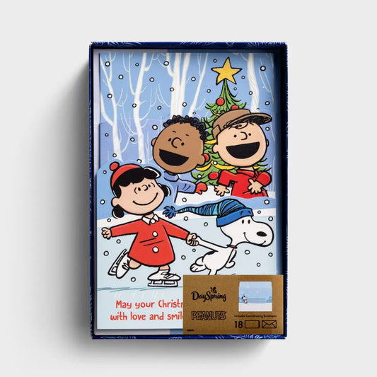 Peanuts® - May Your Christmas Shine So Bright - 18 Christmas Boxed Cards and Envelopes, NKJV
