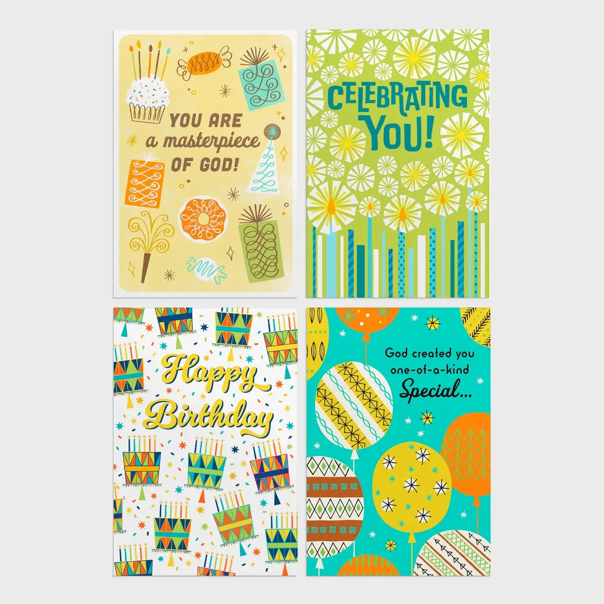 Birthday - Festive Assortment - 12 Boxed Cards and Envelopes, KJV