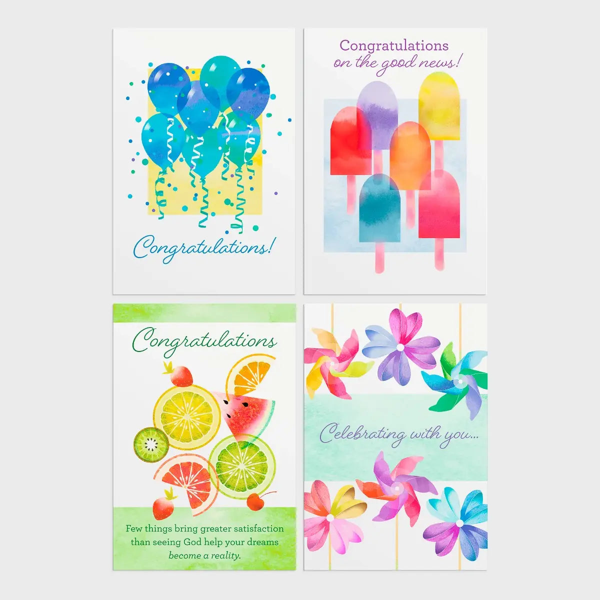 Congratulations - Bright Celebrations - 12 Boxed Cards and Envelopes, KJV